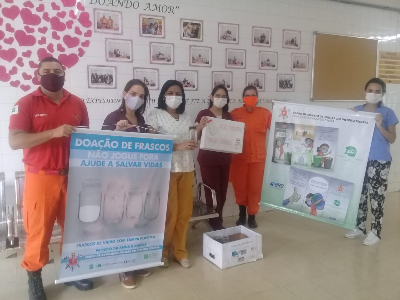 CBMDF doa vidros para aleitamento materno