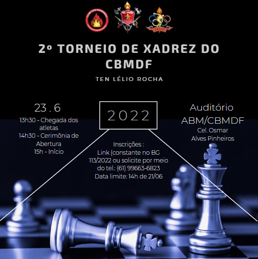 Inscrições abertas para os Campeonatos Distritais de Xadrez